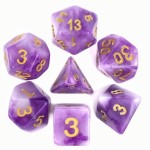 Purple Jade Effect Polydice Set